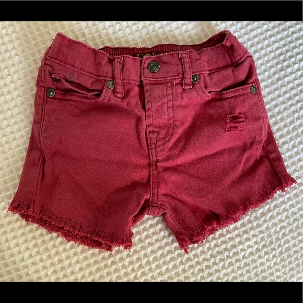 hand distressed 7 for all mankind shorts